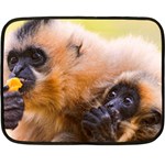 TWO MONKEYS Double Sided Fleece Blanket (Mini)  35 x27  Blanket Back