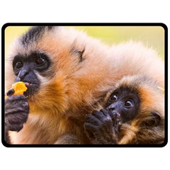 Two Monkeys Fleece Blanket (large)  by trendistuff