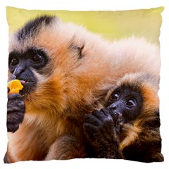 Two Monkeys Large Cushion Cases (two Sides)  by trendistuff