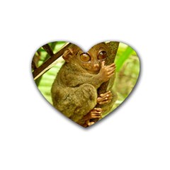 Tarsier Rubber Coaster (heart)  by trendistuff