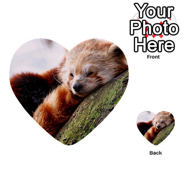 RED PANDA Multi-purpose Cards (Heart) 