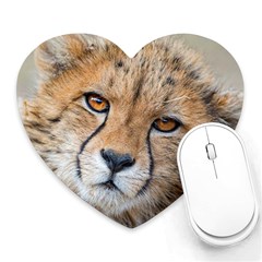 Leopard Laying Down Heart Mousepads by trendistuff