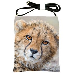 Leopard Laying Down Shoulder Sling Bags by trendistuff