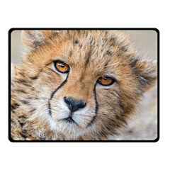 Leopard Laying Down Double Sided Fleece Blanket (small)  by trendistuff