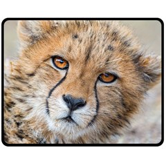 Leopard Laying Down Double Sided Fleece Blanket (medium) 