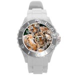 BABY TIGERS Round Plastic Sport Watch (L) Front