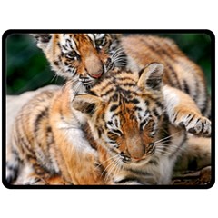 Baby Tigers Double Sided Fleece Blanket (large) 