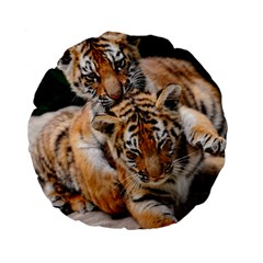 Baby Tigers Standard 15  Premium Flano Round Cushions