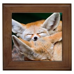 Baby Fox Sleeping Framed Tiles by trendistuff