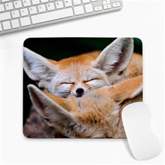 Baby Fox Sleeping Large Mousepads by trendistuff