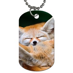 Baby Fox Sleeping Dog Tag (one Side) by trendistuff