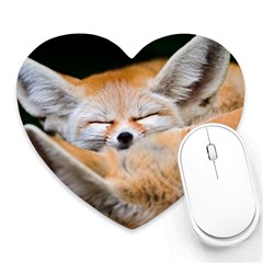 Baby Fox Sleeping Heart Mousepads by trendistuff