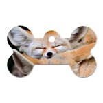 BABY FOX SLEEPING Dog Tag Bone (One Side) Front