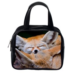 Baby Fox Sleeping Classic Handbags (one Side) by trendistuff