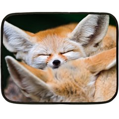 Baby Fox Sleeping Double Sided Fleece Blanket (mini)  by trendistuff