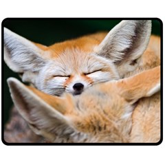 Baby Fox Sleeping Fleece Blanket (medium) 