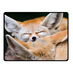 Baby Fox Sleeping Double Sided Fleece Blanket (small) 