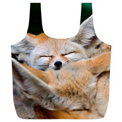 Baby Fox Sleeping Full Print Recycle Bags (l) 