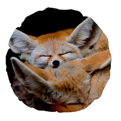 Baby Fox Sleeping Large 18  Premium Flano Round Cushions