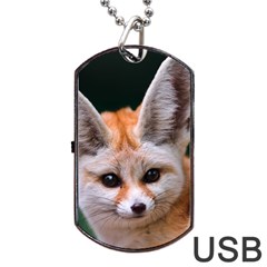 Baby Fox Dog Tag Usb Flash (two Sides)  by trendistuff