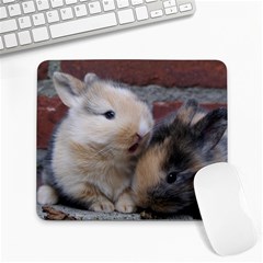 Small Baby Rabbits Large Mousepads by trendistuff