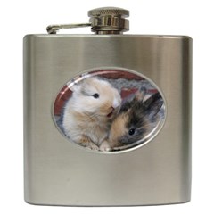 Small Baby Rabbits Hip Flask (6 Oz) by trendistuff