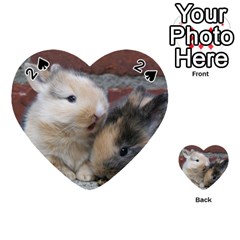 Small Baby Rabbits Playing Cards 54 (heart)  by trendistuff