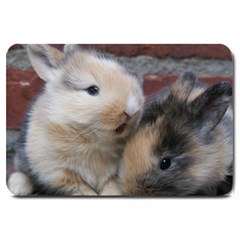 Small Baby Rabbits Large Doormat  by trendistuff