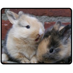 Small Baby Rabbits Fleece Blanket (medium) 