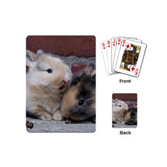 Small Baby Rabbits Playing Cards (mini)  by trendistuff