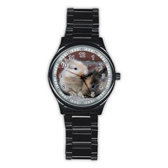 Small Baby Rabbits Stainless Steel Round Watches by trendistuff