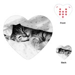 SLEEPY KITTY Playing Cards (Heart)  Front