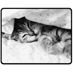 Sleepy Kitty Fleece Blanket (medium) 