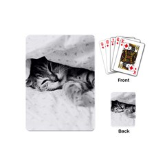 Sleepy Kitty Playing Cards (mini)  by trendistuff