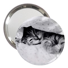 Sleepy Kitty 3  Handbag Mirrors by trendistuff