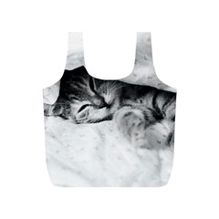 Sleepy Kitty Full Print Recycle Bags (s) 