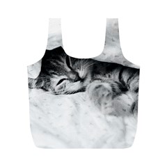 Sleepy Kitty Full Print Recycle Bags (m)  by trendistuff