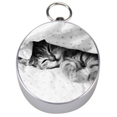 Sleepy Kitty Silver Compasses by trendistuff