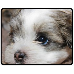 Sad Puppy Fleece Blanket (medium)  by trendistuff