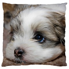 Sad Puppy Large Flano Cushion Cases (two Sides)  by trendistuff