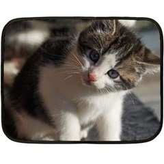 Questioning Kitty Double Sided Fleece Blanket (mini) 