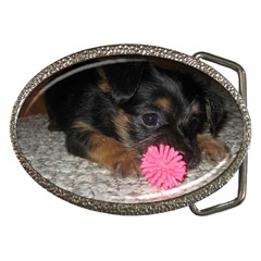 PUPPY WITH A CHEW TOY Belt Buckles