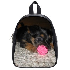 Puppy With A Chew Toy School Bags (small)  by trendistuff