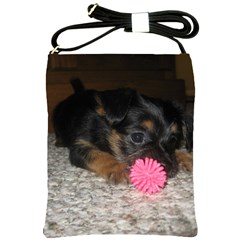 PUPPY WITH A CHEW TOY Shoulder Sling Bags