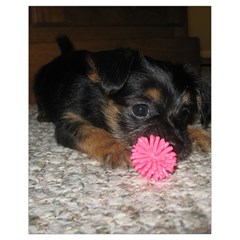 Puppy With A Chew Toy Drawstring Bag (small)