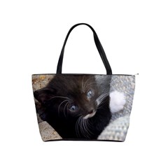 Pretty Blue-eyed Kitty Shoulder Handbags by trendistuff