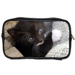 Pretty Blue-eyed Kitty Toiletries Bags 2-side by trendistuff