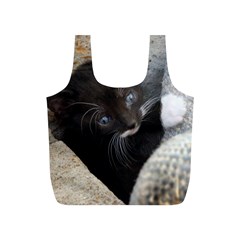 Pretty Blue-eyed Kitty Full Print Recycle Bags (s) 