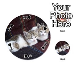 Kitty Twins Playing Cards 54 (round)  by trendistuff