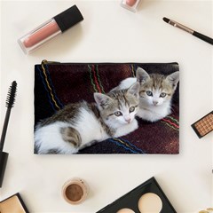 Kitty Twins Cosmetic Bag (medium)  by trendistuff